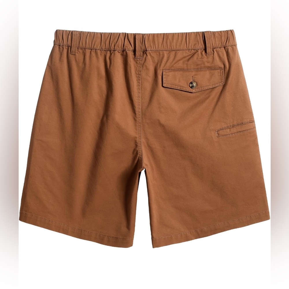 Men's Classic Fit 7" Cotton Casual Shorts Elastic Waistband 36W maamgic - Picture 2 of 16